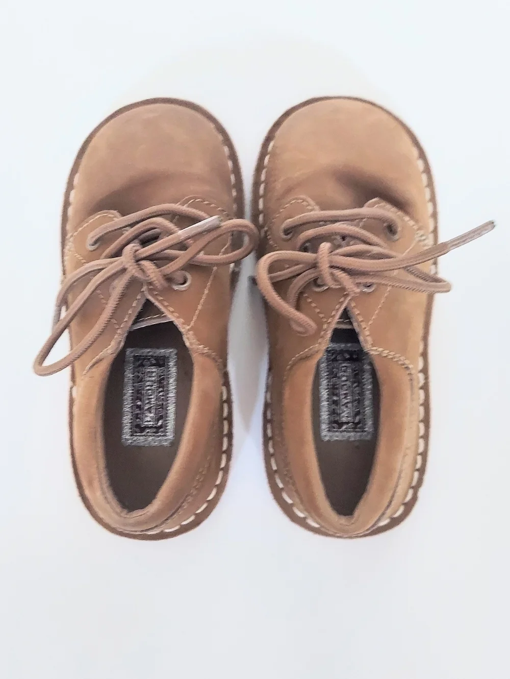 L'Amour Tyler Leather Lace Up Shoe Toddler Boys Size 9 Brown